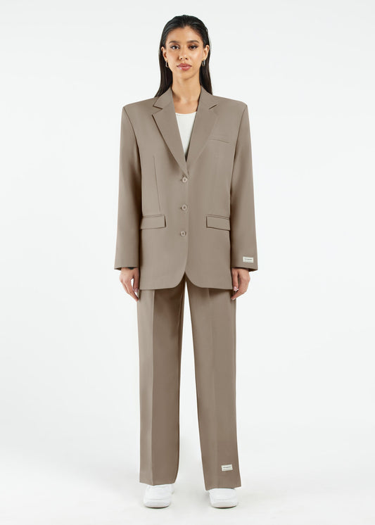 Women's Formal Oversized Blazer Mushroom