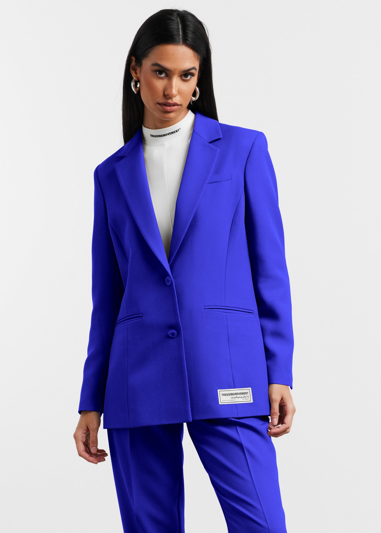 Women's Formal Fitted Blazer Moroccan Blue
