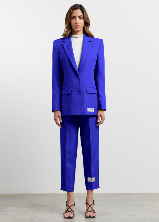Women's Formal Fitted Blazer Moroccan Blue