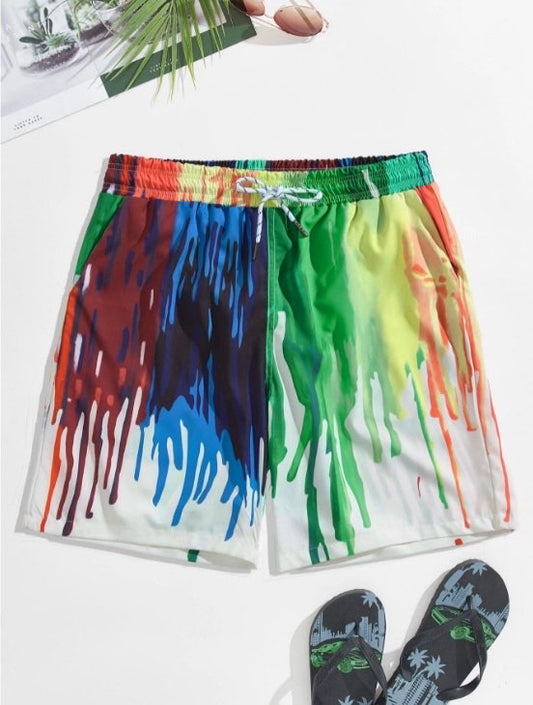 Men Swim Shorts - White - L