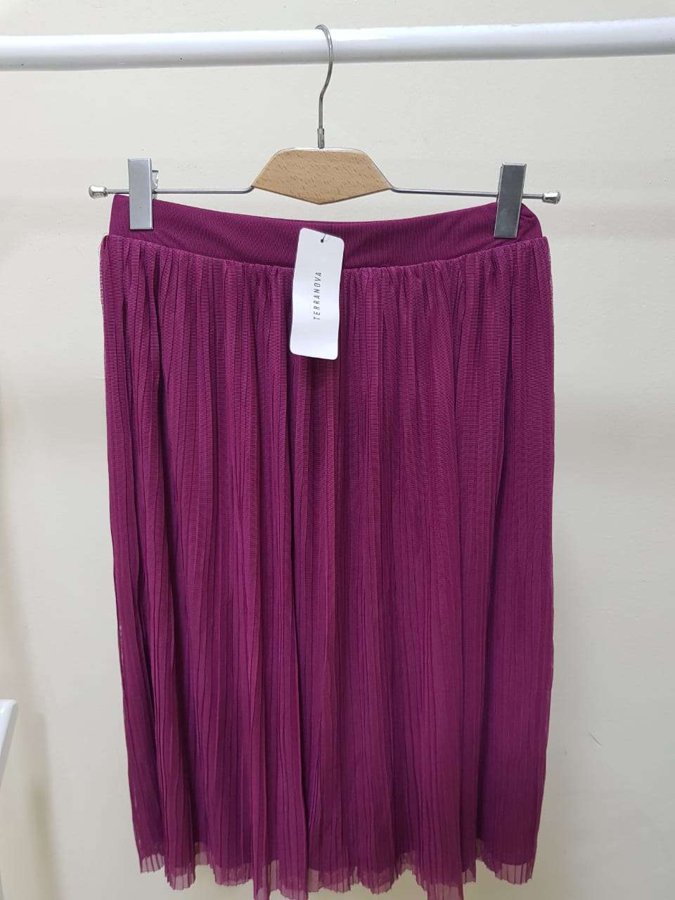 Terranova purple chiffon skirt - L