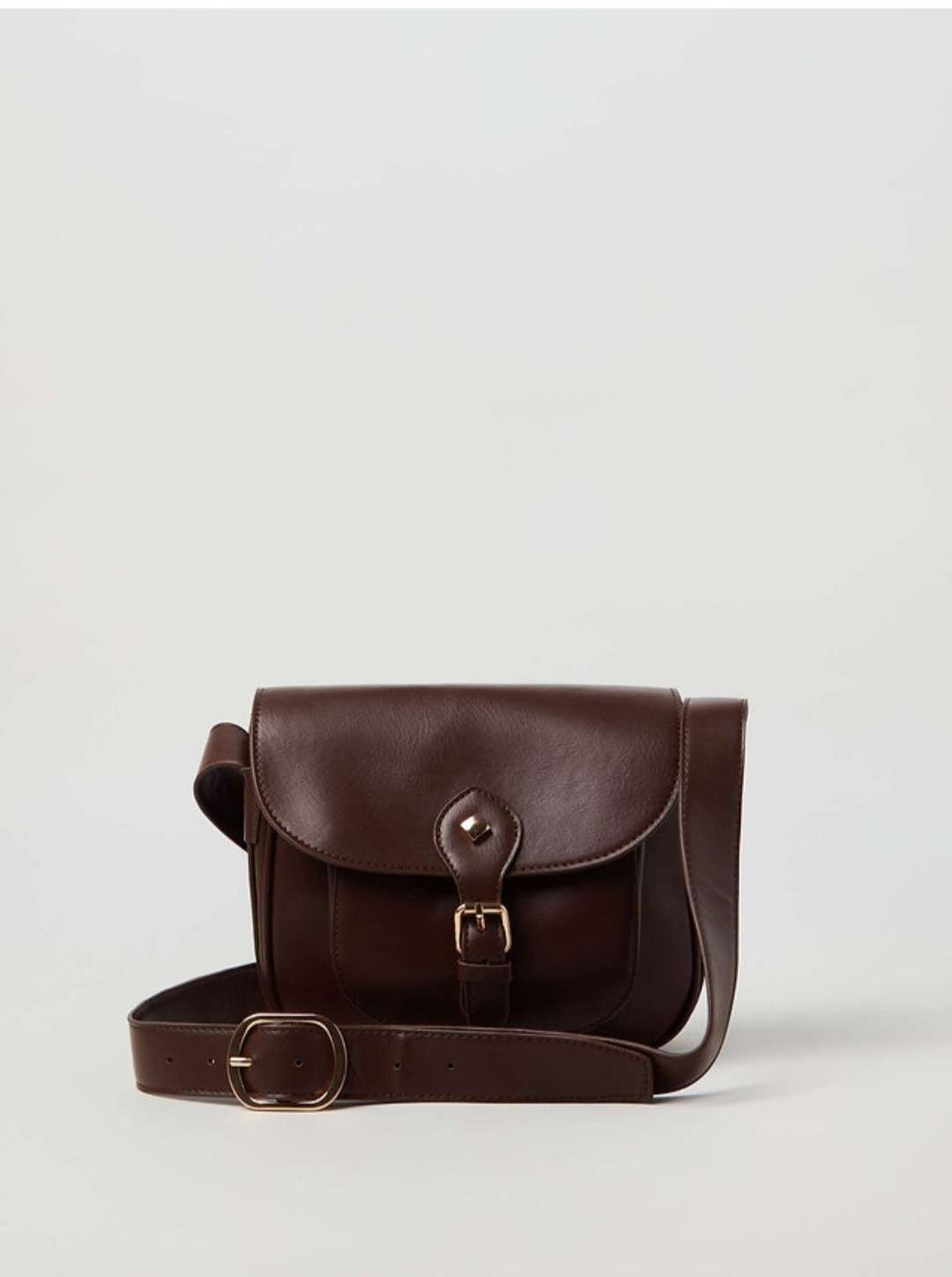 PIOMBO Chocolate Brown Bucket bag with shoulder strap