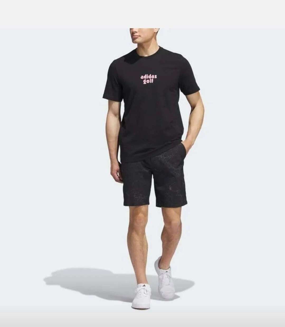 BLACK ADIDAS GOLF GRAPHIC T-SHIRT  - S