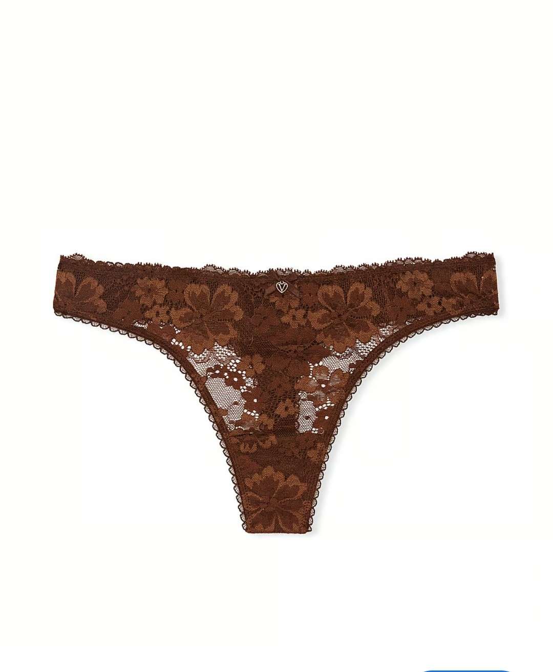 " Pink Victoria's Secret Body Lace-Front Thong Panty - XS"