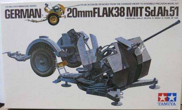 TAMIYA German 20mm Flak38 Mit Sd.Ah.51